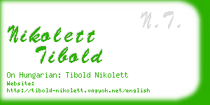 nikolett tibold business card